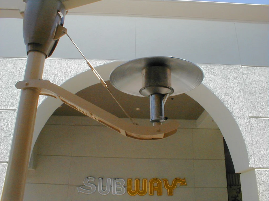 Sunglo Hanging Natural Gas Outdoor Infrared Patio Heater - Stainless Steel Color